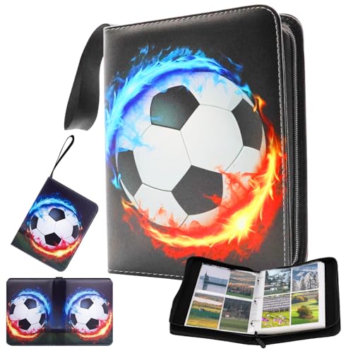 Sammelalbum Fußball Karten Fussball Karten Sammelalbum 50 Seiten 400 Fußballkarten Kartenhalter Kinder Erwachsene Matchattax Sammelmappe Sammelkarten Album Fussball Fußball Sammelalbums von SPHERETRON