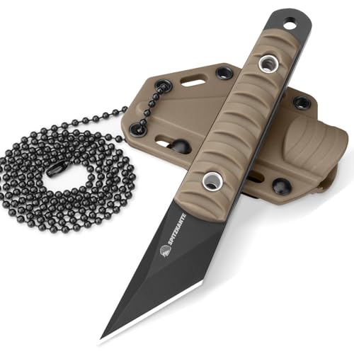 SPITZKANTE Neck Knife JIAJIE-D, 5,6 cm Klingenlänge, 5Cr14MoV Stahl, Halskette Umhänge Messer, EDC Outdoor Messer mit ABS-Scheide und Kugelkette, Schwarze Klinge- Kraki Griff SPITZKANTE Neck Knife JIAJIE-D, 5,6 cm Klingenlänge, 5Cr14MoV Stahl, Halskette Umhänge Messer, EDC Outdoor Messer mit ABS-Scheide und Kugelkette, Schwarze Klinge- Kraki Griff von SPITZKANTE