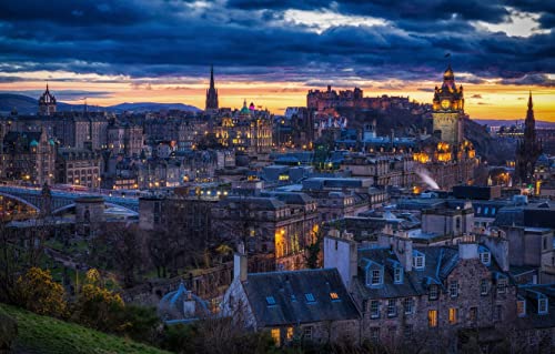 SPJOYSP malen nach zahlen kleben nach zahlen kinder Stadt Edinburgh, Schottland 16X20 inch von SPJOYSP