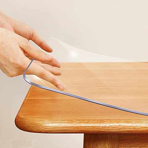 1,5 mm dicker, transparenter Kunststoff, für Esszimmer, Wohnzimmer, Sofa, Tischschutz, Tischschutz, PVC-Vinyl, Schreibtischunterlage, 91,4 x 190,9 cm, Schreibtisch, Konferenztisch, Buffet, Tischschutz von SPLENDEFUL