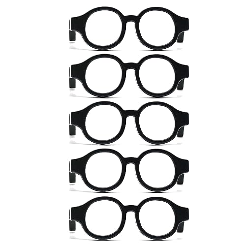SPONGL Rahmen Brille, schwarzer Rahmen, Puppenzubehör, Puppenzubehör, Fotorequisiten, runder quadratischer Rahmen, Brillen, Miniaturen, Puppenhaus-Requisiten, 5 Stück SPONGL Rahmen Brille, schwarzer Rahmen, Puppenzubehör, Puppenzubehör, Fotorequisiten, runder quadratischer Rahmen, Brillen, Miniaturen, Puppenhaus-Requisiten, 5 Stück von SPONGL