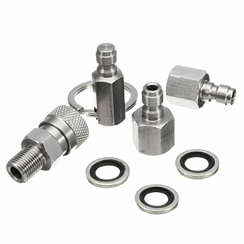 7PCS Edelstahl PCP Füllung Schnell Verbinden Fitting Stecker Adapter 1/8 BSPP Für Air KD von SPORTARC