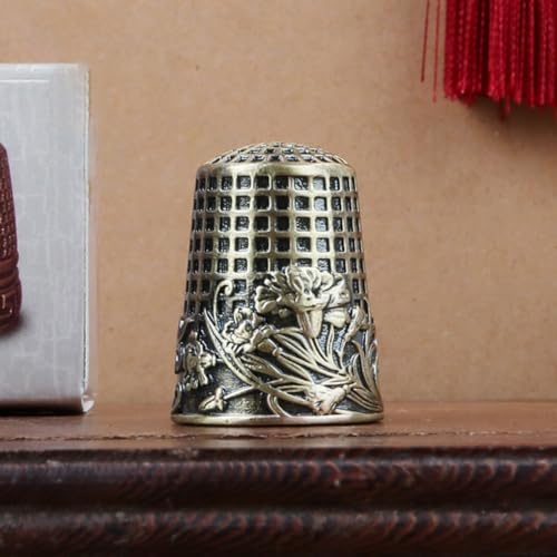 Fingerhut zum Nähen, 1 Stück, Vintage-Fingerhut, Stickerei, Fingerschutz, Schneiderarbeiten, Basteln, Nähwerkzeuge (Bronze) von SPORTARC