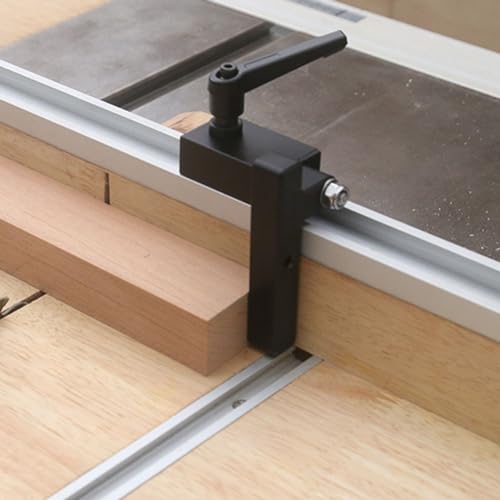 Gleitbegrenzer für Holzbearbeitung, T-Schiene, T-Nut, Gehrungsschiene, Holzbearbeitung, Oberfräse, Tischschlitz-Stopper, Begrenzungsblock (Schnellgriff) von SPORTARC