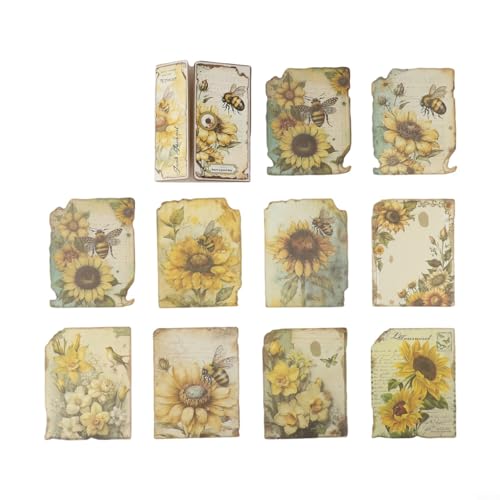 Papier im Vintage-Stil, für Bastelarbeiten, 30 Stück, für Scrapbooking, Tagebücher und Collagen (1 Land der Bienen) von SPORTARC