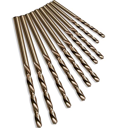 SPORTARC 10er Set HSS M35 Kobaltbohrer, 1 mm bis 3 mm, für Edelstahl und Metall von SPORTARC