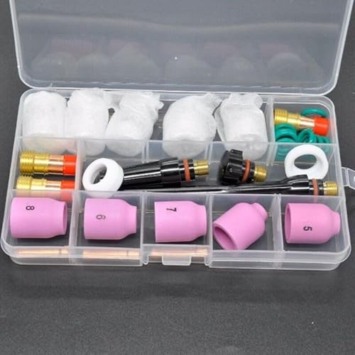 SPORTARC 31-teiliges WIG-Schweißbrenner, Stubby-Gaslinsen-Set, kompatibel mit WP17, WP18, WP26 SPORTARC 31-teiliges WIG-Schweißbrenner, Stubby-Gaslinsen-Set, kompatibel mit WP17, WP18, WP26 von SPORTARC