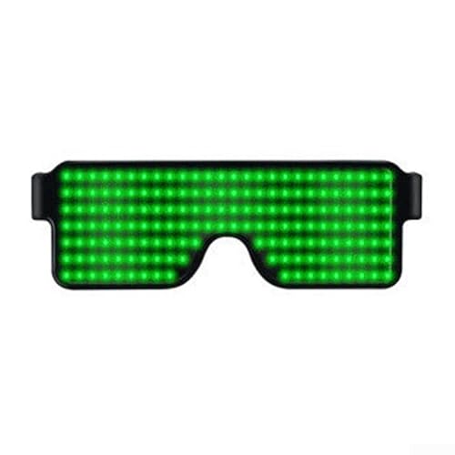 SPORTARC LED-Brille, mit 10 aufregenden Mustern, geeignet für Bar, Disco, Weihnachten, Party, Atmosphäre, Dekoration (grün) von SPORTARC
