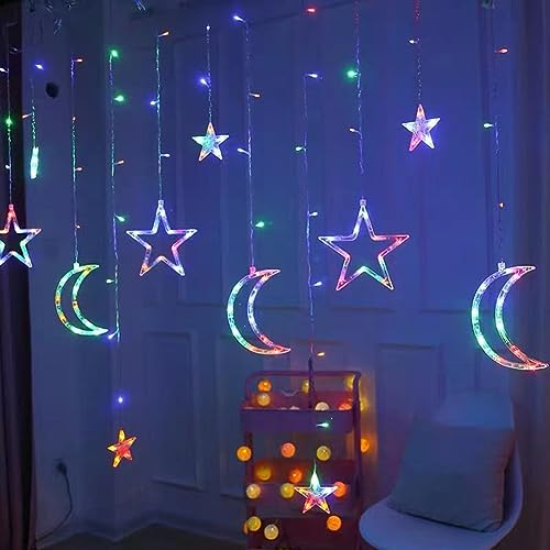 SPORTARC LED Mond Sterne Fee Solar Lichterkette Ramadan Dekorationen Lampe Hochzeit Party von SPORTARC