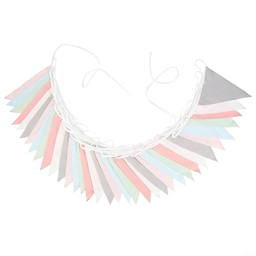 SPORTARC Wimpelkette, mehrfarbig, 10 m, für Hochzeit, Geburtstag, Babyparty, Party-Dekoration, nordische Farbe von SPORTARC