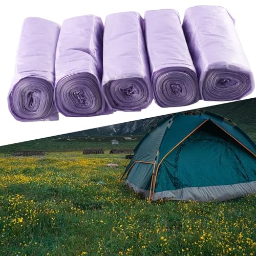 Tragbare Camping-Toilettenbeutel, 5 Rollen, für Festivals, Camping und Zuhause, Blau von SPORTARC