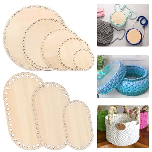 SPORWAY Runder Häkelkorb Boden: 8 Stil Naturholzkorbboden, Korbboden zum Häkeln, Korbflechten, Blank Crochet Basket Holzbasis, Korbboden Aus Holz für DIY, Heimtextilien, Aufbewahrungskorb SPORWAY Runder Häkelkorb Boden: 8 Stil Naturholzkorbboden, Korbboden zum Häkeln, Korbflechten, Blank Crochet Basket Holzbasis, Korbboden Aus Holz für DIY, Heimtextilien, Aufbewahrungskorb von SPORWAY