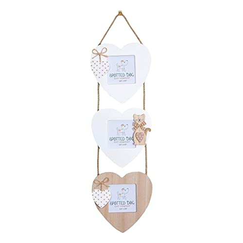 SPOTTED DOG GIFT COMPANY Bilderrahmen für 3 Bilder mit Katzenmotiv, Fotorahmen für Mehrere Fotos, Haustier Tierfotorahmen aus Holz, Geschenke für Katzenliebhaber, Naturbraun Herzform 10x10 SPOTTED DOG GIFT COMPANY Bilderrahmen für 3 Bilder mit Katzenmotiv, Fotorahmen für Mehrere Fotos, Haustier Tierfotorahmen aus Holz, Geschenke für Katzenliebhaber, Naturbraun Herzform 10x10 von SPOTTED DOG GIFT COMPANY