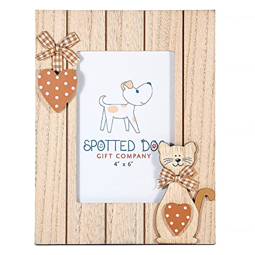 SPOTTED DOG GIFT COMPANY Bilderrahmen mit Katzenmotiv, 10x15 Haustier Fotorahmen aus Holz, Tierfotorahmen, Katze Haus Dekoration, Geschenke für Katzenliebhaber Katzenmama, Braun SPOTTED DOG GIFT COMPANY Bilderrahmen mit Katzenmotiv, 10x15 Haustier Fotorahmen aus Holz, Tierfotorahmen, Katze Haus Dekoration, Geschenke für Katzenliebhaber Katzenmama, Braun von SPOTTED DOG GIFT COMPANY