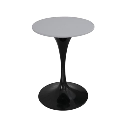 SPOUR Tischdecke, mit elastischer Kanten-Tischdecke, runde Spanntischdecke, runde wasserdichte Tischdecke, elastisch, für drinnen und draußen (Hellgrau, Durchmesser 110 cm) von SPOUR