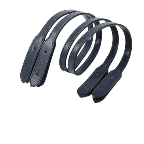 Canvas Tasche Tragriemen Handtaschengriff aus glattem Webstoff, Schultergurt aus echtem Leder for DIY-Handaccessoires mit optionalen Gold- und Silbernieten FüR Rucksack(Dark blue gold,1 piece) von SPPEOUKJ
