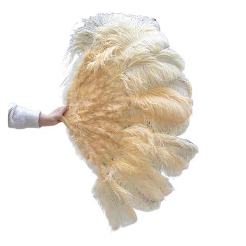 SPPEOUKJ Feder-FäCher 130CM/100CM Weißer großer Federfächer Flauschiger 13 Knochen Handheld for Karneval Tanz Bühnenauftritt & DIY Handwerk Fur TanzauffüHrungen(48 Dark Beige,Big Fan 1Pair(Two)) SPPEOUKJ Feder-FäCher 130CM/100CM Weißer großer Federfächer Flauschiger 13 Knochen Handheld for Karneval Tanz Bühnenauftritt & DIY Handwerk Fur TanzauffüHrungen(48 Dark Beige,Big Fan 1Pair(Two)) von SPPEOUKJ