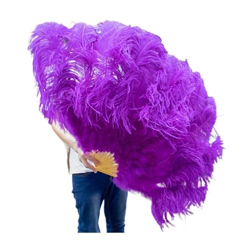 SPPEOUKJ Feder-FäCher 90 cm farbige Federfächer, 13 Knochen, Handfaltfächer for Karneval, Hochzeit, Party, Bühnentanz, Requisiten, Dekor, Pluma Craft Fur TanzauffüHrungen(Red Purple,Left Fan 1PCS) SPPEOUKJ Feder-FäCher 90 cm farbige Federfächer, 13 Knochen, Handfaltfächer for Karneval, Hochzeit, Party, Bühnentanz, Requisiten, Dekor, Pluma Craft Fur TanzauffüHrungen(Red Purple,Left Fan 1PCS) von SPPEOUKJ