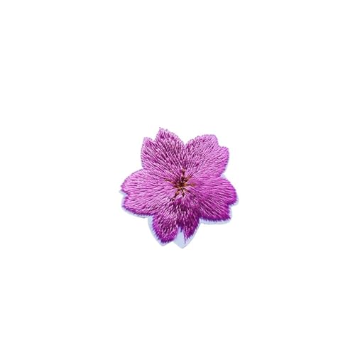 SPPEOUKJ Stickerei-AufnäHer 20 Stück Bunte süße Kirschblüten-Aufnäher for Kleidung, Kleid, Stickerei, Nähzubehör, dekorativ, rosa, grün, blau, rot Fur AufbüGeln(Color104) von SPPEOUKJ
