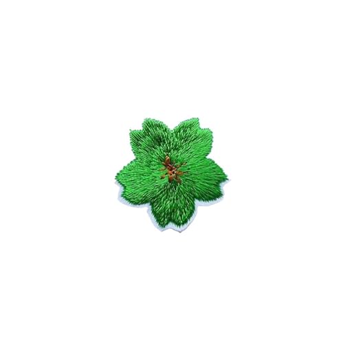 SPPEOUKJ Stickerei-AufnäHer 20 Stück Bunte süße Kirschblüten-Aufnäher for Kleidung, Kleid, Stickerei, Nähzubehör, dekorativ, rosa, grün, blau, rot Fur AufbüGeln(Color205) von SPPEOUKJ