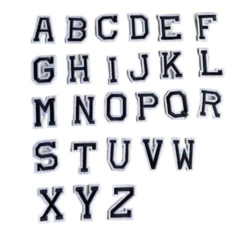 SPPEOUKJ Stickerei-AufnäHer 26 Stück/kleine A~Z-farbige Alphabet- und englische Buchstaben for Kleidung, Aufkleber, Stoffapplikationen for Aufbügeln, Stickerei, Nähzubehör Fur AufbüGeln(Black-A-Z) SPPEOUKJ Stickerei-AufnäHer 26 Stück/kleine A~Z-farbige Alphabet- und englische Buchstaben for Kleidung, Aufkleber, Stoffapplikationen for Aufbügeln, Stickerei, Nähzubehör Fur AufbüGeln(Black-A-Z) von SPPEOUKJ