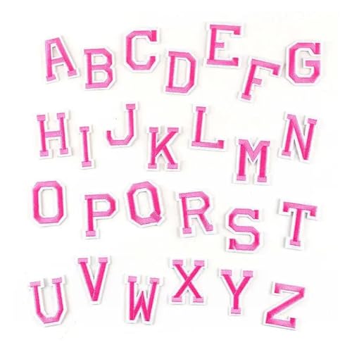 SPPEOUKJ Stickerei-AufnäHer 26 Stück/kleine A~Z-farbige Alphabet- und englische Buchstaben for Kleidung, Aufkleber, Stoffapplikationen for Aufbügeln, Stickerei, Nähzubehör Fur AufbüGeln(Fuschia-A-Z) SPPEOUKJ Stickerei-AufnäHer 26 Stück/kleine A~Z-farbige Alphabet- und englische Buchstaben for Kleidung, Aufkleber, Stoffapplikationen for Aufbügeln, Stickerei, Nähzubehör Fur AufbüGeln(Fuschia-A-Z) von SPPEOUKJ