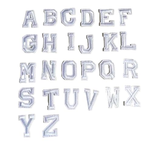 SPPEOUKJ Stickerei-AufnäHer 26 Stück/kleine A~Z-farbige Alphabet- und englische Buchstaben for Kleidung, Aufkleber, Stoffapplikationen for Aufbügeln, Stickerei, Nähzubehör Fur AufbüGeln(White-A-Z) SPPEOUKJ Stickerei-AufnäHer 26 Stück/kleine A~Z-farbige Alphabet- und englische Buchstaben for Kleidung, Aufkleber, Stoffapplikationen for Aufbügeln, Stickerei, Nähzubehör Fur AufbüGeln(White-A-Z) von SPPEOUKJ