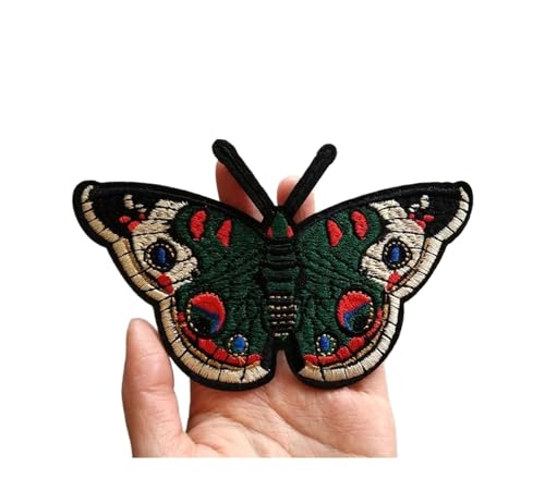 SPPEOUKJ Stickerei-AufnäHer 3 Stück Flamingo Schmetterling Blume Rose bestickte Patches for Kleidung for Aufbügeln Abzeichen Kleidung Aufkleber Streifen Applikation Fur AufbüGeln(Style 2) von SPPEOUKJ