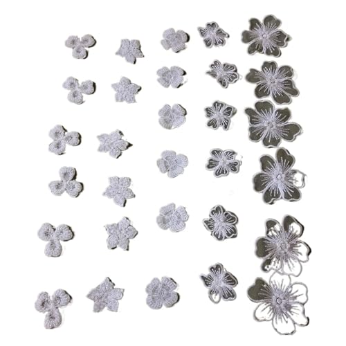 SPPEOUKJ Stickerei-AufnäHer 30 Stück Organza-Stickerei, elfenbeinfarben, applizierte Schleier-Spitze, Blumen-Patches mit Perlen, Perlenstickerei, Spitze for Nähen auf dem Kleid Fur AufbüGeln SPPEOUKJ Stickerei-AufnäHer 30 Stück Organza-Stickerei, elfenbeinfarben, applizierte Schleier-Spitze, Blumen-Patches mit Perlen, Perlenstickerei, Spitze for Nähen auf dem Kleid Fur AufbüGeln von SPPEOUKJ