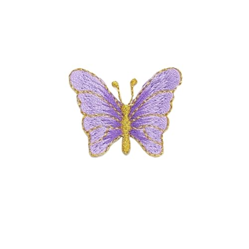 SPPEOUKJ Stickerei-AufnäHer 5 Stück Blumen-Applikation, Bestickt, for Aufnähen, for Kleidung, Kleid, Aufkleber, DIY-Dekoration, Rosen/Schmetterling, Reparatur, Scrapbooking Fur AufbüGeln(Style 7) von SPPEOUKJ