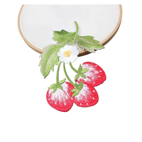 SPPEOUKJ Stickerei-AufnäHer Obst-Aufnäher for Aufbügeln for Kleidung, for Aufbügeln, for Aufbügeln, bestickte Blumen-Applikationen for Kleidung, Aufnäher Fur AufbüGeln(Style1) von SPPEOUKJ