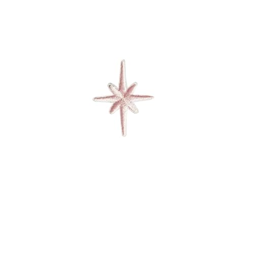 SPPEOUKJ Stickerei-AufnäHer Selbstklebende 20 Stück Sterne Stoffaufkleber Stickerei Patches for Kleidung Gold Silber Eisen auf Kleidung Applikation Streifen Fur AufbüGeln(Pink 20pcs) von SPPEOUKJ