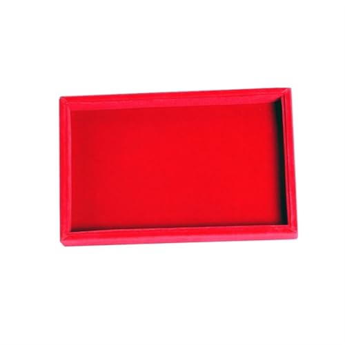 Schmucktabletts Schmuckaufbewahrungstablett aus Samt for Ohrringe, Ringe, Halsketten, Anhänger, Armbänder, Organizer, Halterbox, Schmuckdisplay, Aufbewahrungstabletts, 23 x 14,5 cm Fur Schmucktablett( von SPPEOUKJ