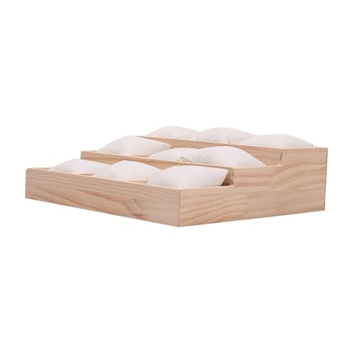 Schmucktabletts Uhrentablett aus Holz mit 9 Fächern, Uhrenkissen, Tablett for Halsketten, Armbänder, Schubladen, Uhren, Schmuckschatulle, Uhrengehäuse-Displayhalter Fur Schmucktablett(White Pu leather Schmucktabletts Uhrentablett aus Holz mit 9 Fächern, Uhrenkissen, Tablett for Halsketten, Armbänder, Schubladen, Uhren, Schmuckschatulle, Uhrengehäuse-Displayhalter Fur Schmucktablett(White Pu leather von SPPEOUKJ