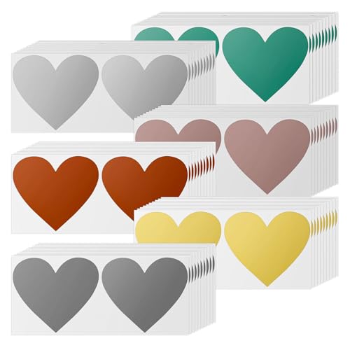 120 Stück Rubbelsticker, Herz Rubbellos Aufkleber, Rubbel Sticker, Rubbelaufkleber, Mehrfarbig Rubbelkarte, Rubbellose Selber Machen zum Bringen Spaß, Freirubbeln Aufkleber Überraschungen 120 Stück Rubbelsticker, Herz Rubbellos Aufkleber, Rubbel Sticker, Rubbelaufkleber, Mehrfarbig Rubbelkarte, Rubbellose Selber Machen zum Bringen Spaß, Freirubbeln Aufkleber Überraschungen von SPRHR
