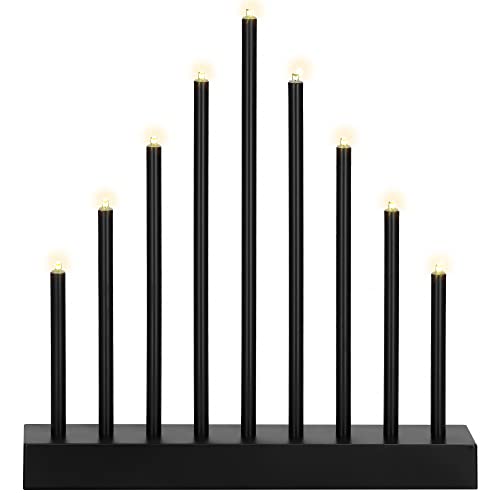 SPRINGOS Lichterbogen 9-flammige Schwibbogen LED Kerzenleuchter 25x26,5x5,5 cm Kerzenbrücke Batteriebetrieben Lichtfarbe Warmweiß Adventsleuchter Kerzenleuchter Akzent SPRINGOS Lichterbogen 9-flammige Schwibbogen LED Kerzenleuchter 25x26,5x5,5 cm Kerzenbrücke Batteriebetrieben Lichtfarbe Warmweiß Adventsleuchter Kerzenleuchter Akzent von SPRINGOS