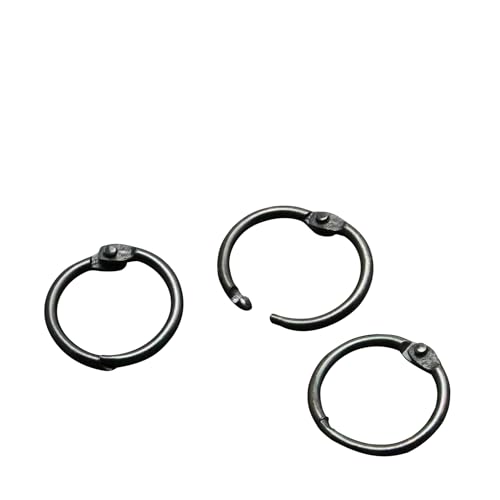 SPRINTIS Buchringe 14 mm, schwarz, 100 Stück, Buchbinderinge (offen geliefert) für Buchbindereien oder zum Binden von Dokumenten & Lernmaterial von SPRINTIS