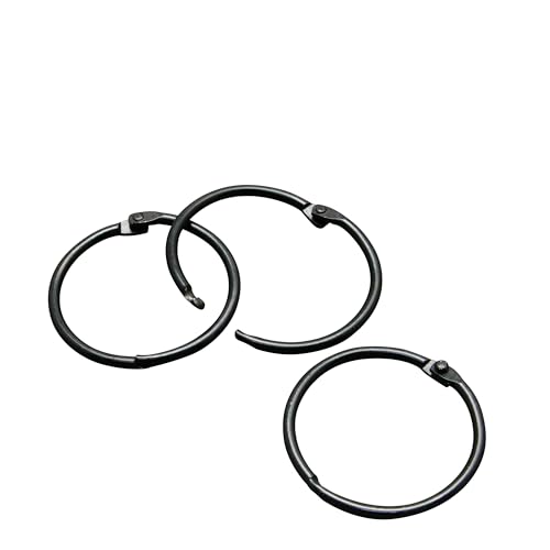 SPRINTIS Buchringe 32 mm, schwarz, 100 Stück, Buchbinderinge (offen geliefert) für Buchbindereien oder zum Binden von Dokumenten & Lernmaterial von SPRINTIS