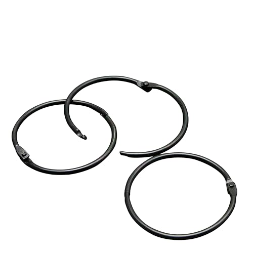SPRINTIS Buchringe 50 mm, schwarz, 100 Stück, Buchbinderinge (offen geliefert) für Buchbindereien oder zum Binden von Dokumenten & Lernmaterial von SPRINTIS
