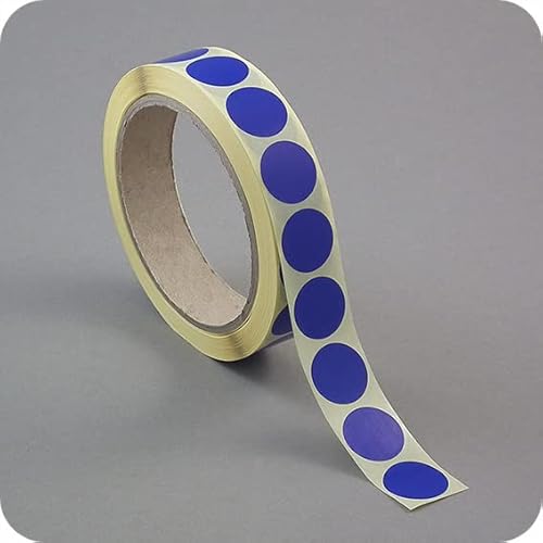 SPRINTIS Markierungspunkte 13mm, 1000 Klebepunkte auf Rolle, selbstklebender Markierungspunkt aus Papier (königsblau) von SPRINTIS