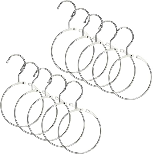 SPRINTIS Warenringe mit Haken im 10er Set, Schlüsselring mit Schnellverschluss, vernickelt, silber (120 mm) von SPRINTIS