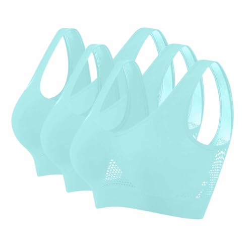 SPSMOKH 3er-Pack Damen-Sport-BHs – drahtlose Yoga-BHs mit herausnehmbaren Pads, Sommer, Netzstoff, atmungsaktiv, bequem, nahtlos, BH, Weste, bauchfreie Tops für Yoga, Laufen, Joggen, Fitnessstudio SPSMOKH 3er-Pack Damen-Sport-BHs – drahtlose Yoga-BHs mit herausnehmbaren Pads, Sommer, Netzstoff, atmungsaktiv, bequem, nahtlos, BH, Weste, bauchfreie Tops für Yoga, Laufen, Joggen, Fitnessstudio von SPSMOKH