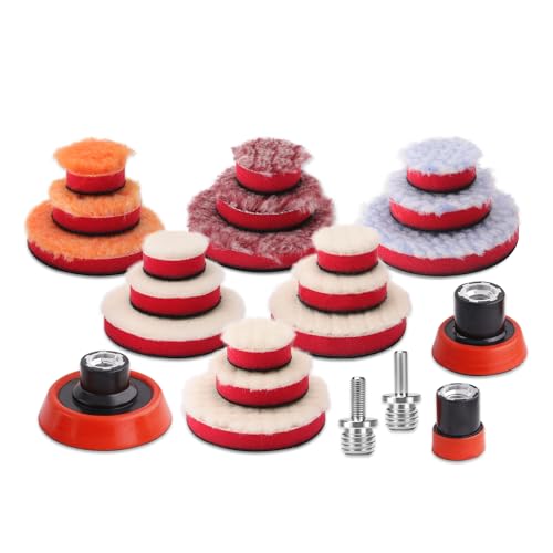 SPTA Mini-Polierpads, 25 mm, 50 mm, 80 mm, kurze Wolle, Autopflege-Set, 23 Stück SPTA Mini-Polierpads, 25 mm, 50 mm, 80 mm, kurze Wolle, Autopflege-Set, 23 Stück von SPTA