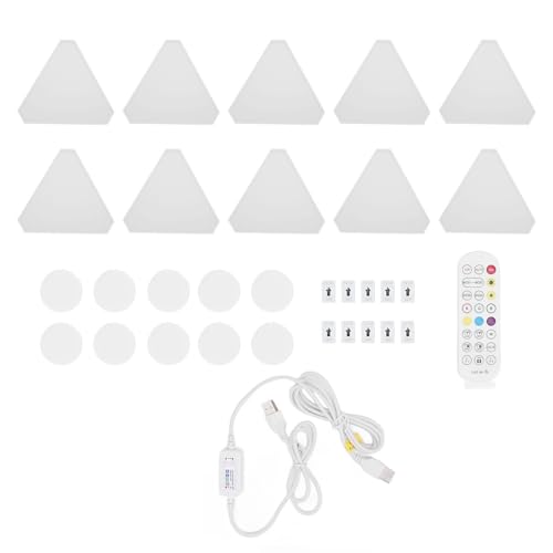 SPYMINNPOO 10 Sets RGB LED -Lichtset, Dreieckige Teile Kostenlose Kombination, BT -App und Fernbedienung, Wanddescktop -Dekoration SPYMINNPOO 10 Sets RGB LED -Lichtset, Dreieckige Teile Kostenlose Kombination, BT -App und Fernbedienung, Wanddescktop -Dekoration von SPYMINNPOO
