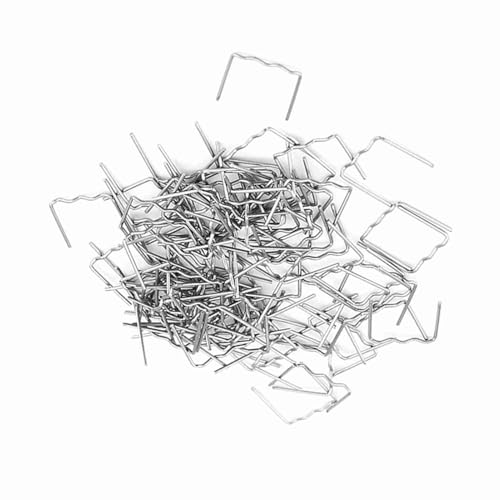 SPYMINNPOO 100 STCs 0,8 Mm Auto Stoßfänger Reparaturklammern, 3 Arten von Pre -Cut -Schweißnähten für Zusätzliche Festigkeit, Silber (S-Typ 0,8 mm 100pcs) von SPYMINNPOO