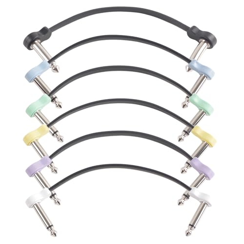 SPYMINNPOO 6 Packgitarren -Patch -Kabel, Professionelles 16 -cm -Pedalplattenkabel Rechtwinkles WeichpvC -Kabel für Niedrige Geräusche SPYMINNPOO 6 Packgitarren -Patch -Kabel, Professionelles 16 -cm -Pedalplattenkabel Rechtwinkles WeichpvC -Kabel für Niedrige Geräusche von SPYMINNPOO