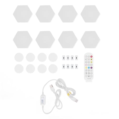 SPYMINNPOO 8 Sets Musiksynchronisierungs -RGB -Licht, Voice Control RGB Hex LED -Licht mit App und Fernbedienung SPYMINNPOO 8 Sets Musiksynchronisierungs -RGB -Licht, Voice Control RGB Hex LED -Licht mit App und Fernbedienung von SPYMINNPOO