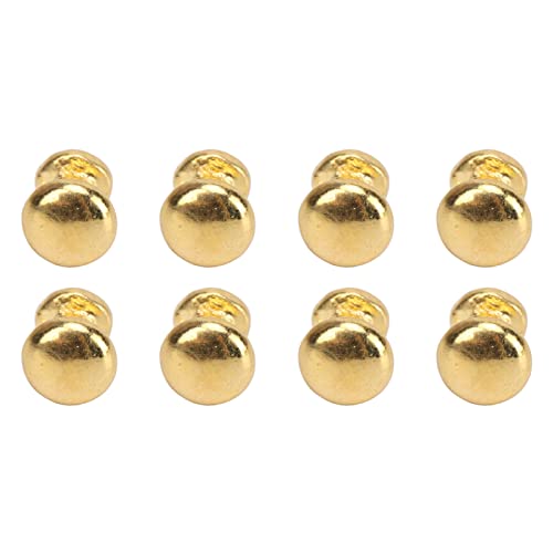 SPYMINNPOO 8 Stück Miniatur-Rundkopfknöpfe Im Maßstab 1:12, Metall-Puppenhaus-Türgriffknöpfe, DIY-Puppenhaus-Möbelknöpfe, Zubehör (Gold) von SPYMINNPOO