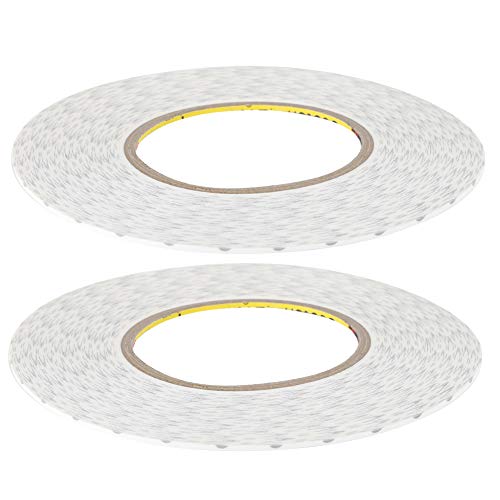 SPYMINNPOO Acrylbeschichtung Doppelseitiges Klebeband Gute Haltbarkeit Hochtemperatur 2 Mm/3mm/5mm Weiße 2pcsset für die Wartung des Telefonbildschirms (Weiße zweiseitige Klebstoff 2mm) von SPYMINNPOO