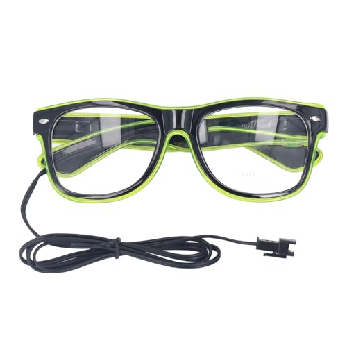 SPYMINNPOO LED-Brille mit Soundsteuerung, Futuristisches, Leuchtendes Partyzubehör für Erwachsene, Teenager und (Leuchtendes Grün) von SPYMINNPOO
